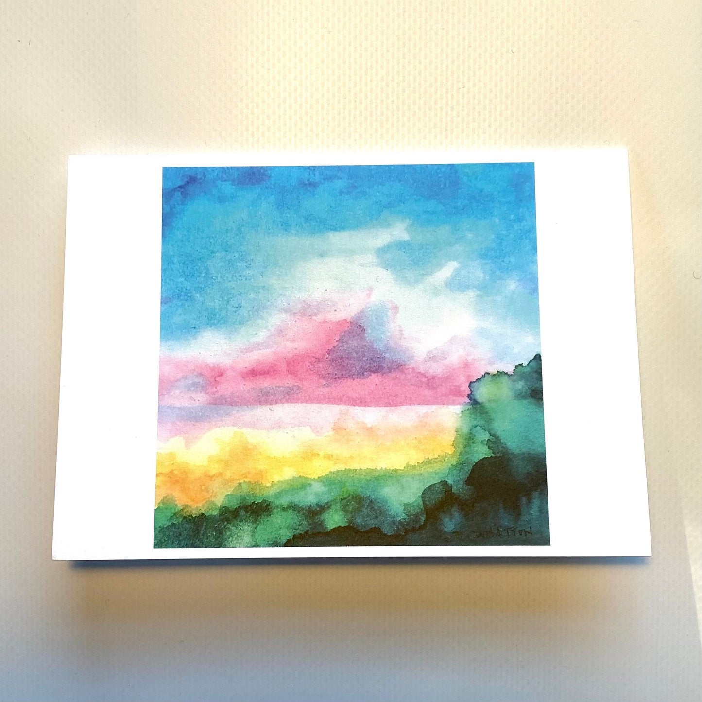 Bright Day, Pink Cloud - Greeting Card