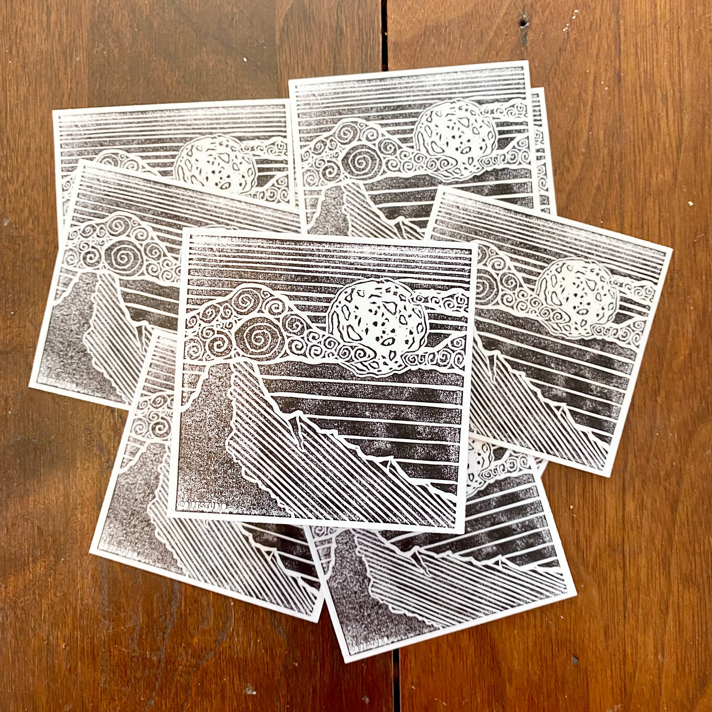 Varied Moon - Square Sticker