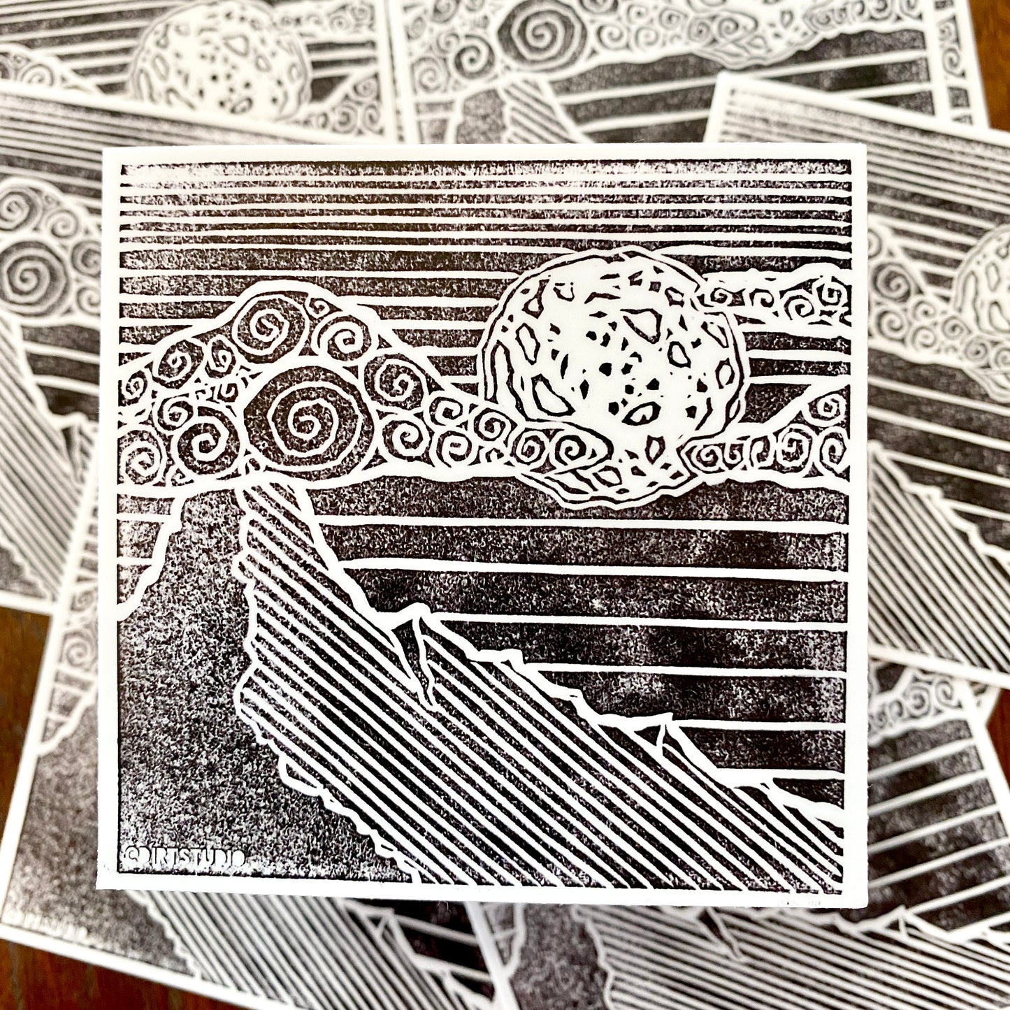 Varied Moon - Square Sticker