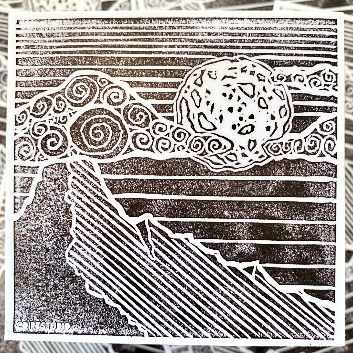 Varied Moon - Square Sticker