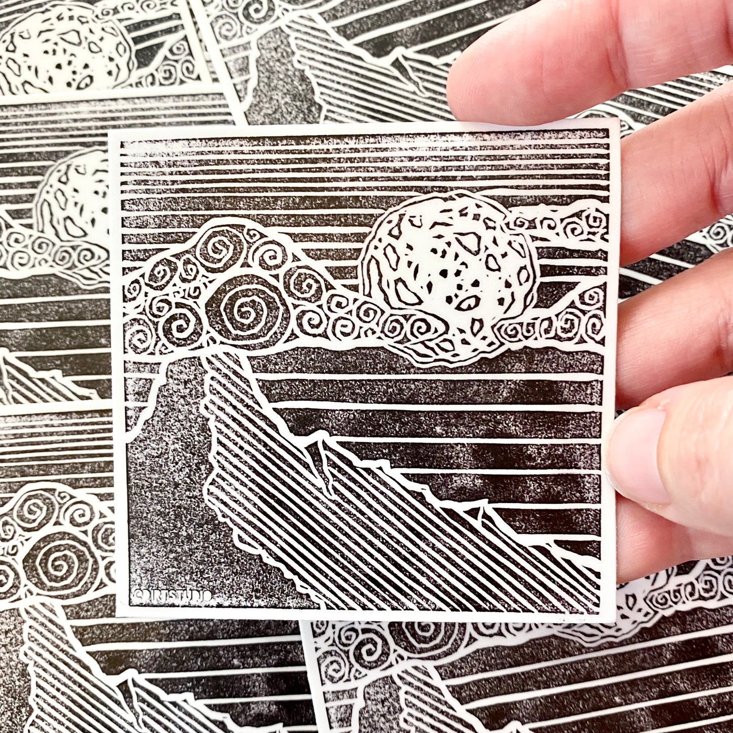 Varied Moon - Square Sticker