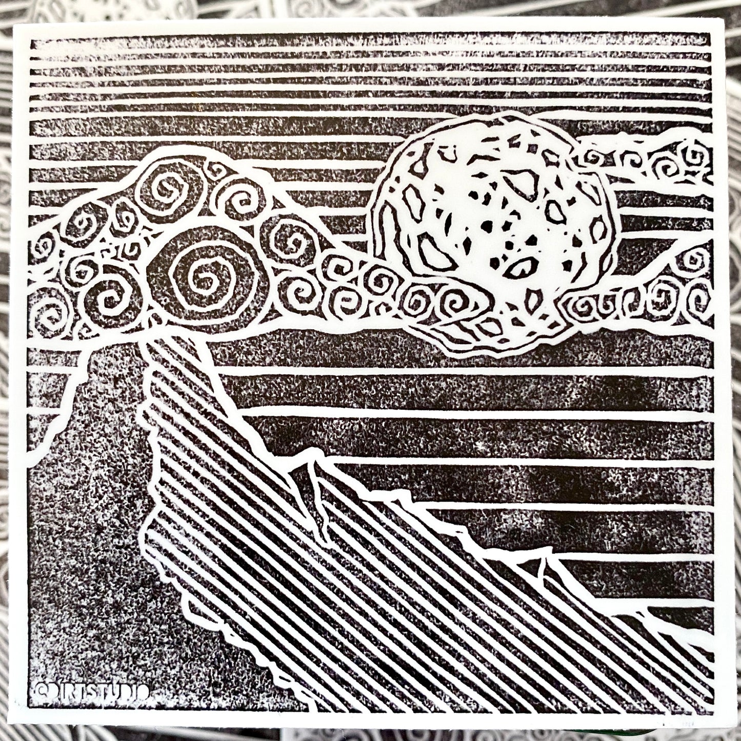 Varied Moon - Square Sticker