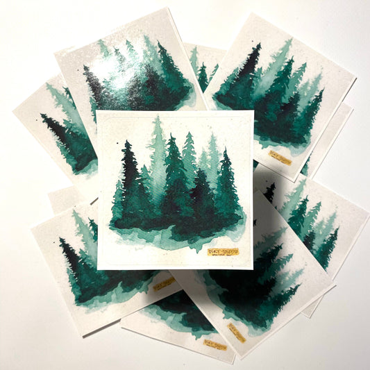 Tree Circle - Square Sticker