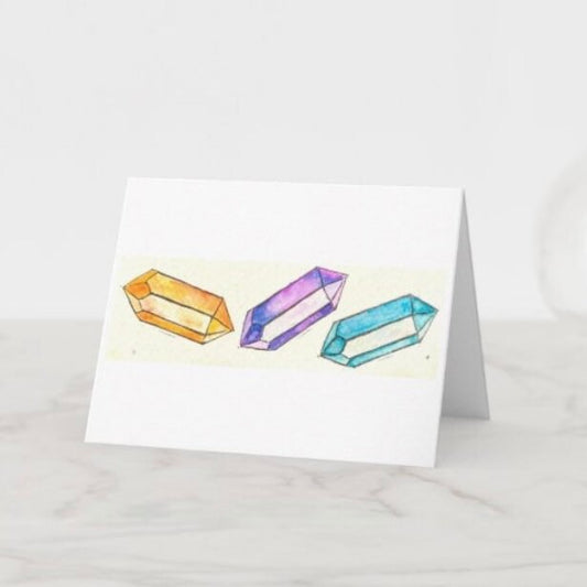 Three Crystals Greeting Card