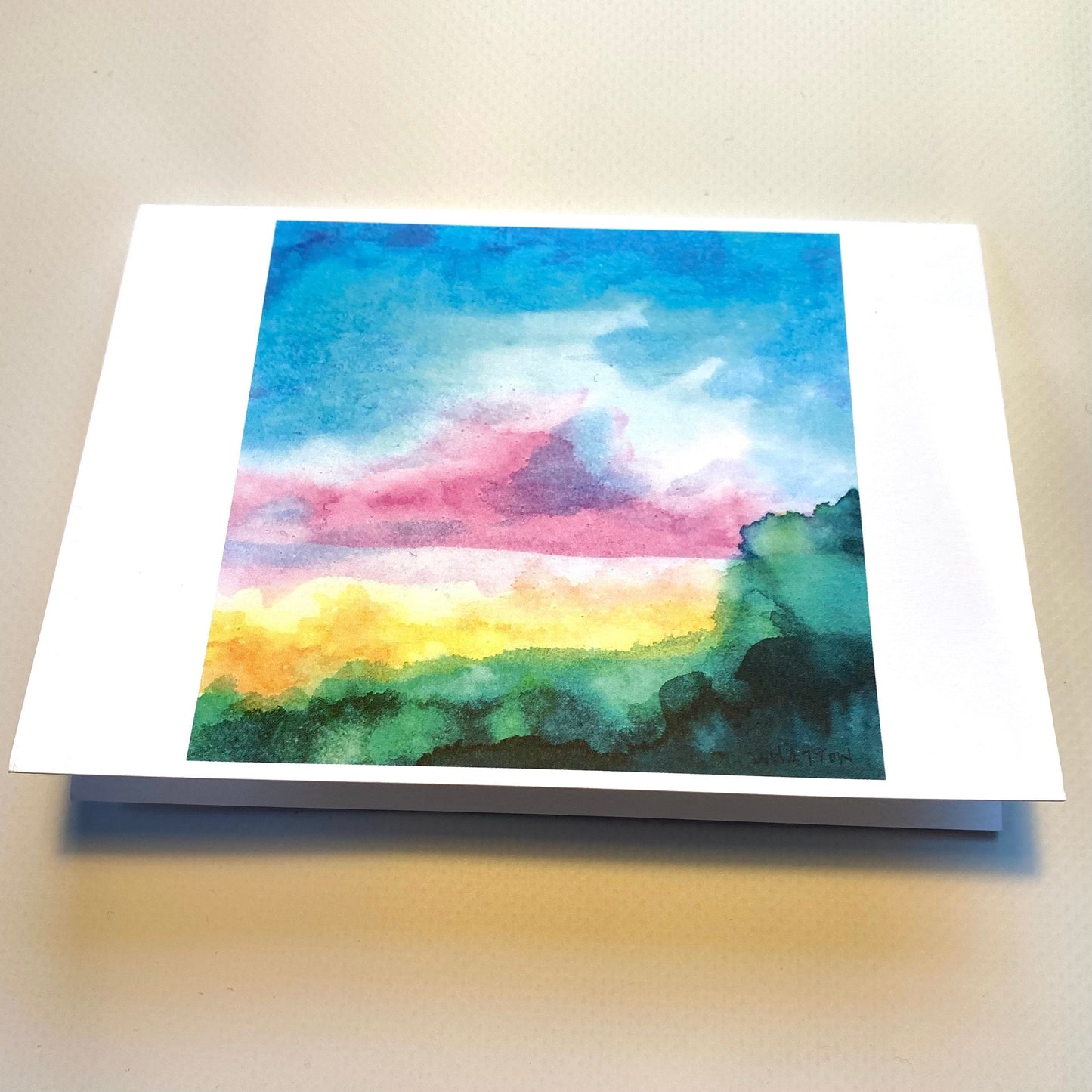 Bright Day, Pink Cloud - Greeting Card