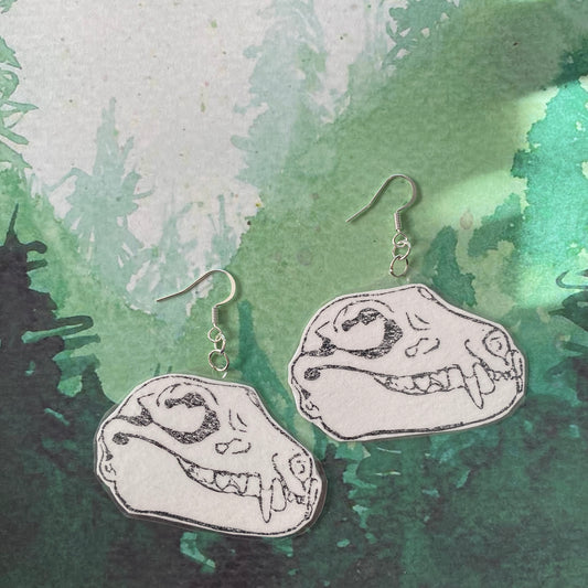 Fruit Bat Skull Earrings