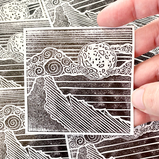 Varied Moon - Square Sticker